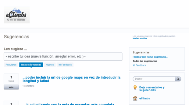 eclimbs.uservoice.com