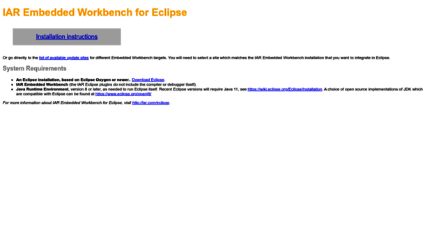 eclipse-update.iar.com