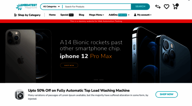 ecommerce-playground.lambdatest.io