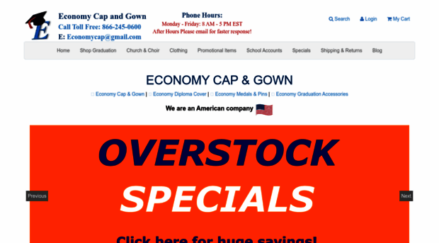 economycapandgown.americommerce.com