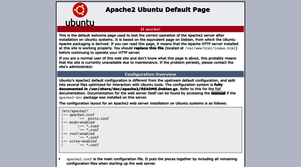 Apache2 ubuntu default page вместо сайта