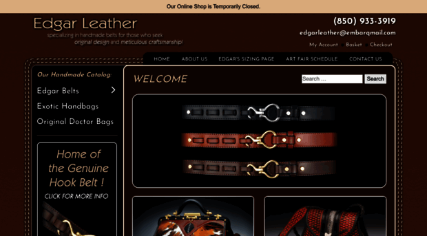 edgarleatherbelts.com