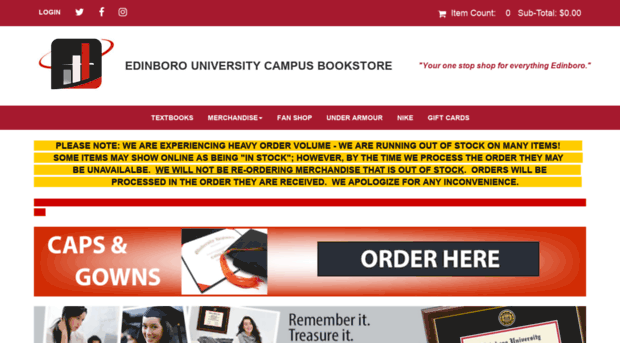 edinborobookstore.com