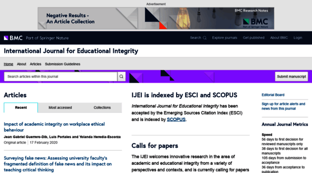 edintegrity.springeropen.com