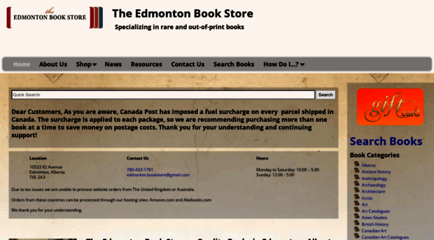 edmontonbookstore.com