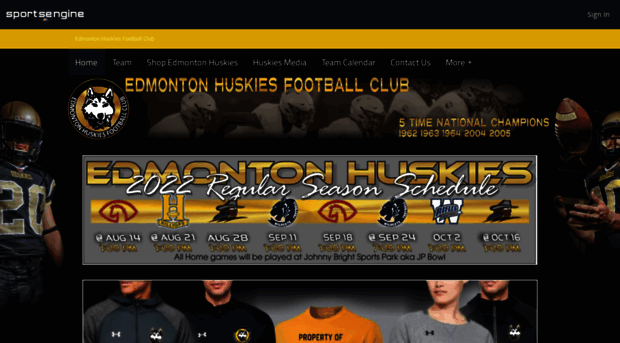 edmontonhuskies.com