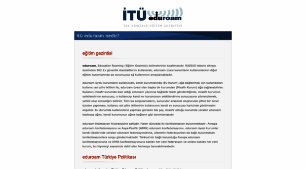 eduroam.itu.edu.tr