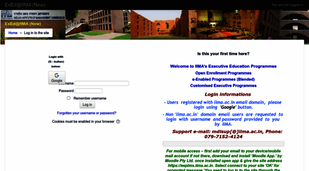 Eeplms.iima.ac.in - Exed@iima (new): Log In To The - Eeplms Iima