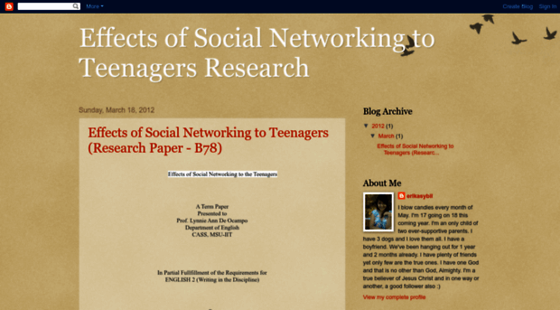 effectsofsocialnetworkingtoteenagers.blogspot.com