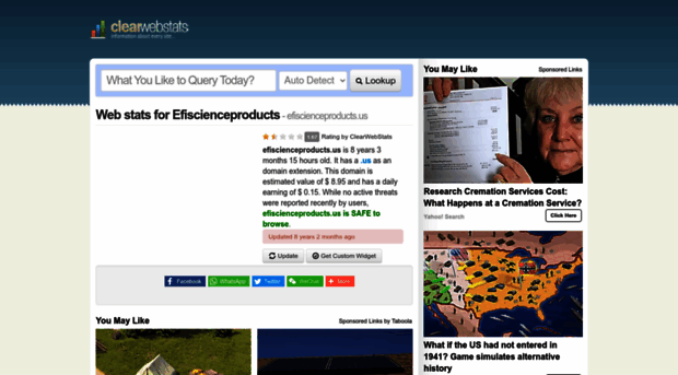 efiscienceproducts.us.clearwebstats.com