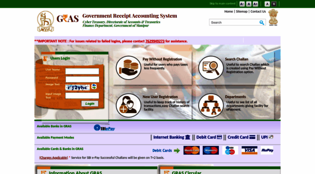 egrasmanipur.nic.in - GRAS-Government Receipt Accoun... - E GRAS Manipur