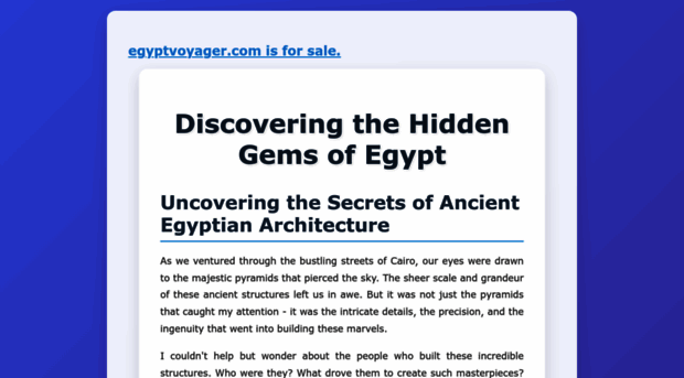 egyptvoyager.com