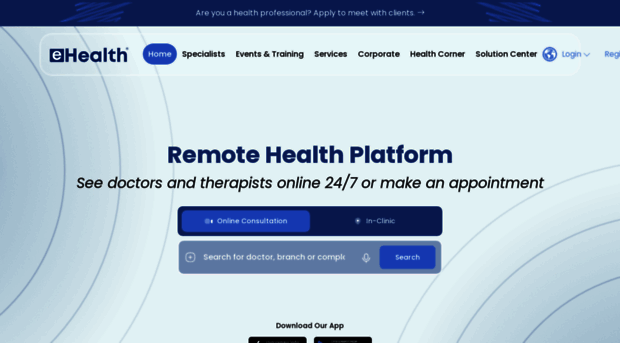 ehealth.com.tr - e-Health | Uzaktan Sağlık Plat... - E Health