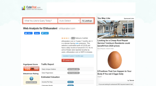 ehlisanatevi.com.cutestat.com