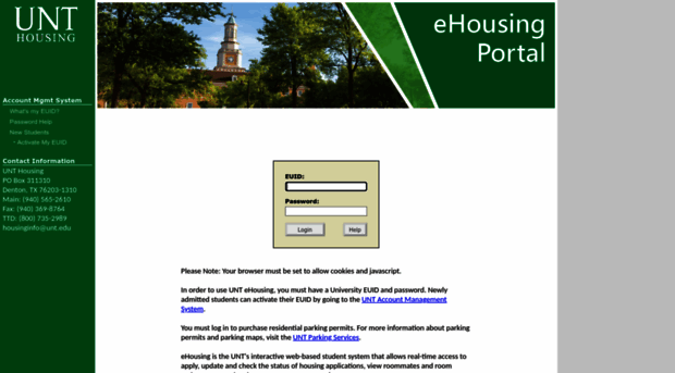 ehousing.unt.edu