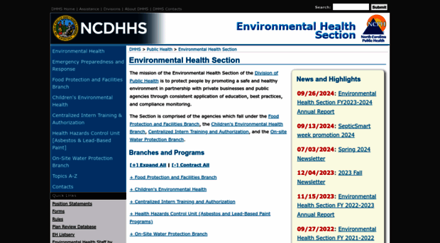 ehs.ncpublichealth.com