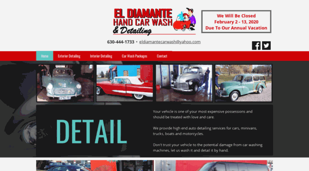 eldiamantehandcarwash.com