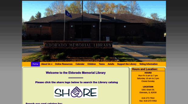 eldoradomemoriallibrary.com