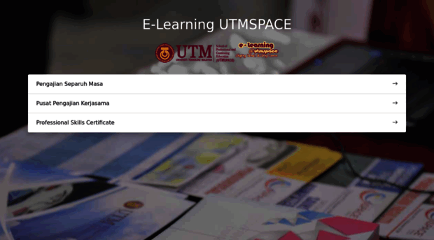 Utm e learning Elearning Utmspace