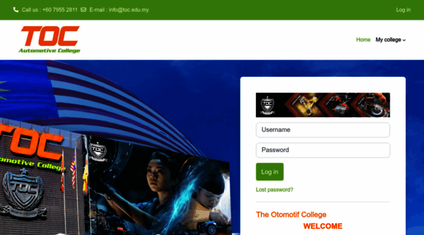 elearningtoc.edu.my - Log in to the site | e-Learnin... - E Learning Toc