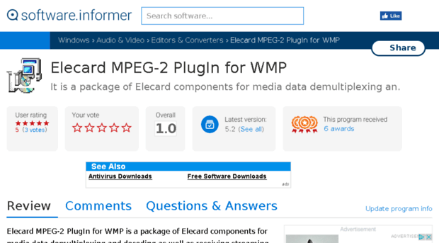 elecard-mpeg-2-plugin-for-wmp.software.informer.com
