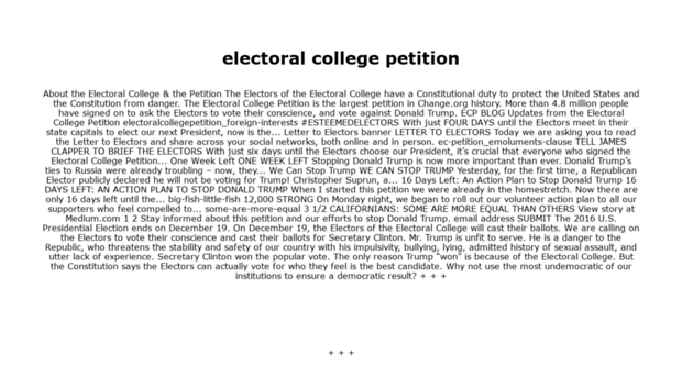 electoralcollegepetition.com