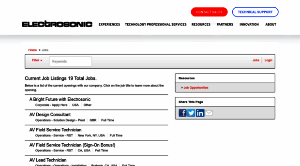 electrosonic.applicantpro.com