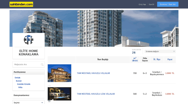 elitehomekonaklama.sahibinden.com