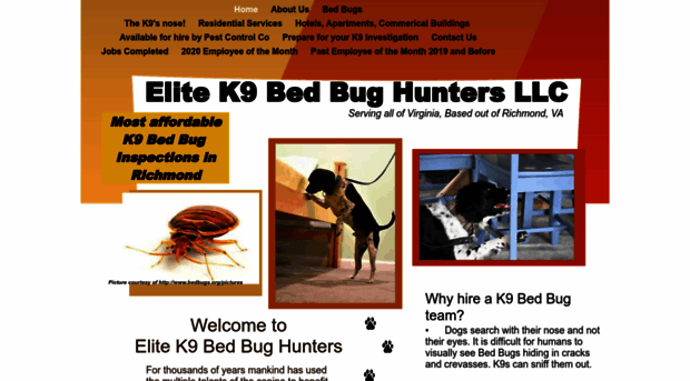 elitek9bedbughunters.com