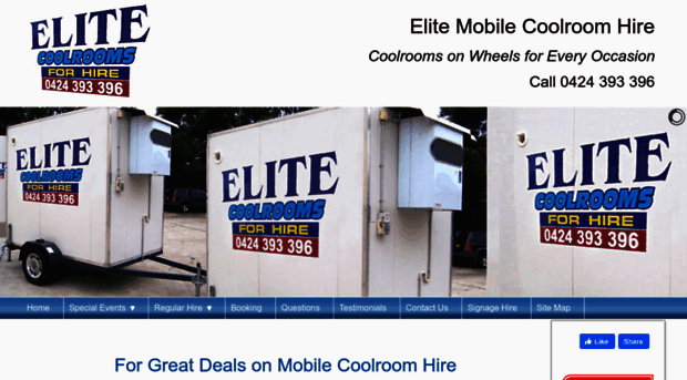 elitemobilecoolroomhire.com