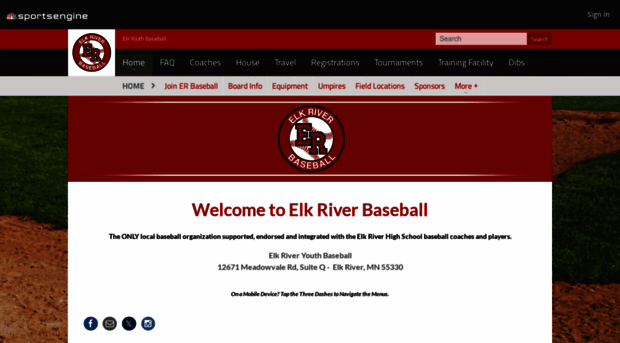 elkriverbaseball.com