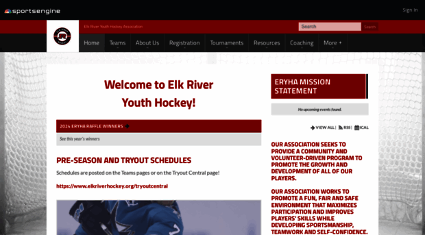 elkriverhockey.org