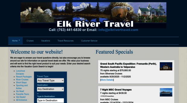 elkrivertravel.com