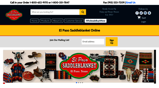 elpasosaddleblanket.com