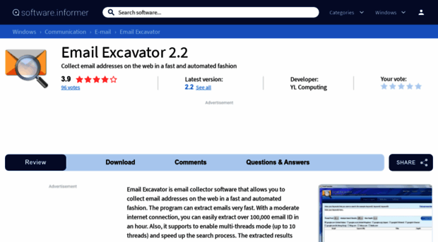 email-excavator.software.informer.com