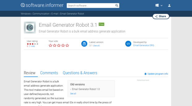 email-generator-robot.software.informer.com