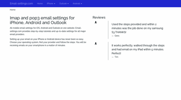 email-settings.com