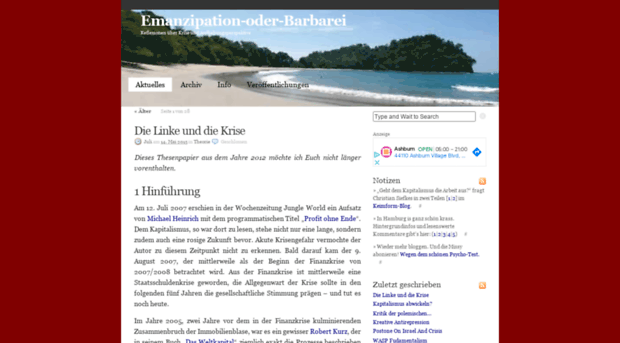 emanzipationoderbarbarei.blogsport.de