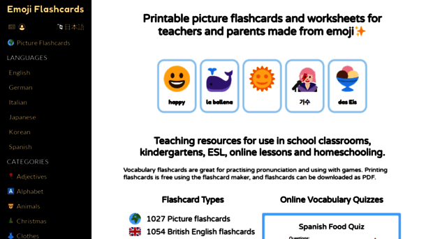 emojiflashcards.com