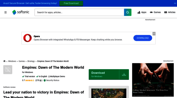 empires-dawn-of-the-modern-world.en.softonic.com