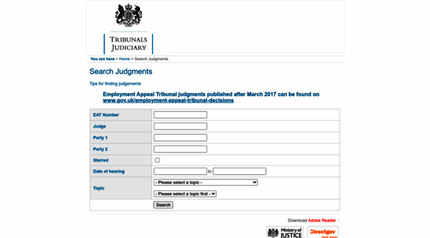 employmentappeals.decisions.tribunals.gov.uk