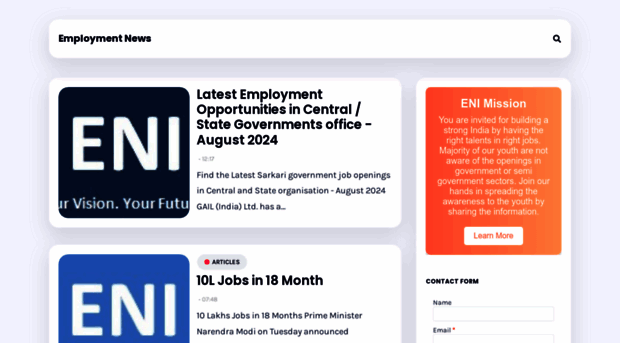 employmentnews-india.in