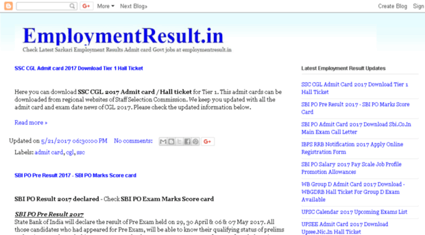 employmentresult.in