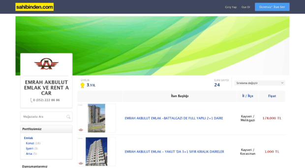 emrahakbulutemlakverentacar.sahibinden.com