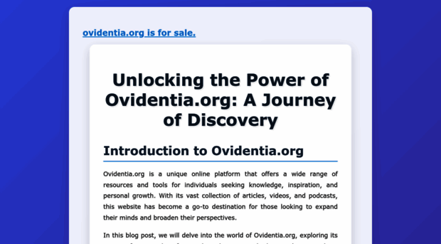 en.ovidentia.org