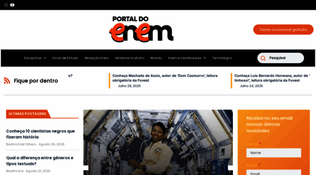 enem.com.br - Home - Plataforma Enem - Enem