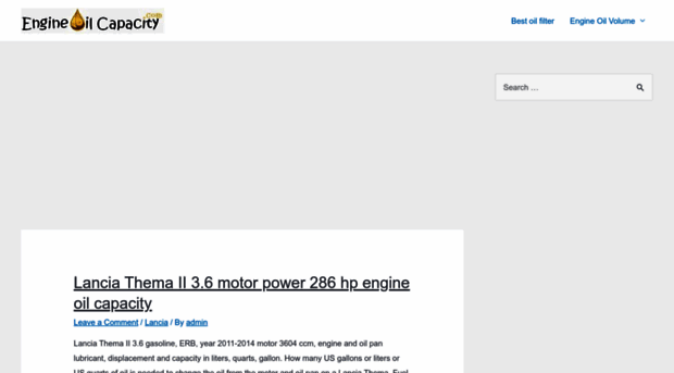 engineoilcapacity.com