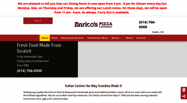 enricospizzarestaurant.com