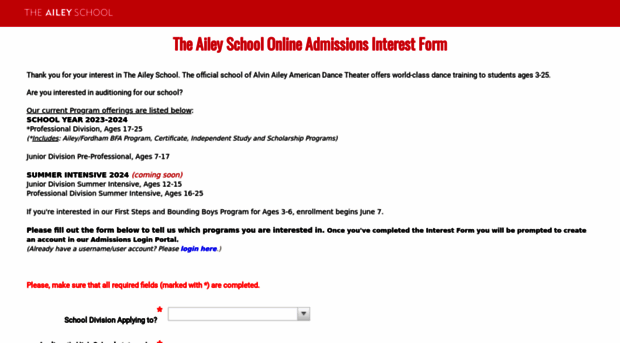 enroll.theaileyschool.edu