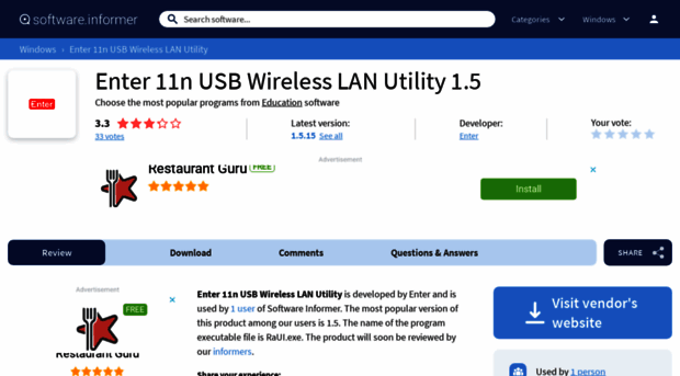 enter-11n-usb-wireless-lan-utility.software.informer.com